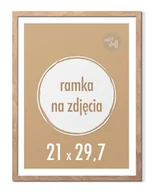 Ramki na zdjęcia - Ramka na zdjęcia 21x29,7 cm A4 Ramki 29,7x21 brązowa stojąca z nóżką - miniaturka - grafika 1