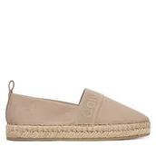 Espadryle damskie - Espadryle Calvin Klein Logo Webbing HW0HW02934 Beżowy - miniaturka - grafika 1