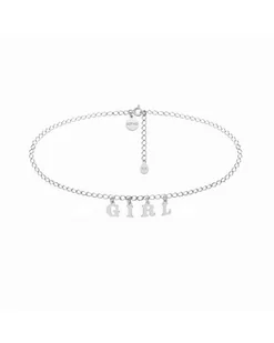 Srebrny naszyjnik z literkami i cyferkami - Naszyjniki - miniaturka - grafika 1