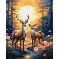 Malowanie po numerach - Ideyka Malowanie po numerach - Wdzięczny jeleń 40x50cm - miniaturka - grafika 1