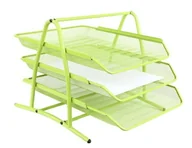 Półki na dokumenty - NET Półka na dokumenty siatka lemon 3szuflady Net W2001 - miniaturka - grafika 1