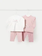 Komplety dla niemowląt - Mayoral Komplet bluzka i legginsy 2784 Różowy Regular Fit - miniaturka - grafika 1
