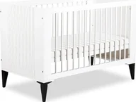 Łóżeczka i kojce - Haciendo el Indio Łóżeczko dziecięce MIA 120x60 białe/czarne LITTLE SKY - miniaturka - grafika 1