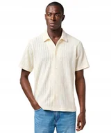 Koszule męskie - Koszula Wrangler SS KNIT SHIRT 112363553 Natural L - miniaturka - grafika 1