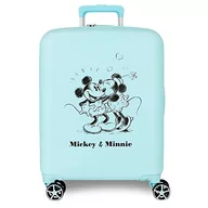 Walizki - Disney Mickey & Minnie Kisses Walizka kabinowa Niebieski 40x55x20 cms Twarde mocowanie ABS Wbudowany 38,4l 2,82 kg 4 koła Podwójny bagaż ręczny, niebieski, Talla única, Walizka kabinowa - miniaturka - grafika 1