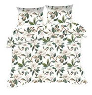 Pościel - Extrapościel Pościel bawełniana 160x200 1614N biała kwiaty gałązki Classic E24 - miniaturka - grafika 1