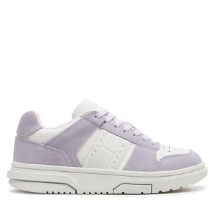 Sneakersy Tommy Jeans The Brooklyn Suede EN0EN02476 Fioletowy - Sneakersy damskie - miniaturka - grafika 1