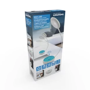 Grundig Lampka biurkowa Składana lampka biurowa LED 15cm niebieski 8711252032290BLUE - Lampy stojące - miniaturka - grafika 1