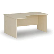 Biurka - Biurko narożne PRIMO WOOD, 1600 x 1200 mm, lewe, brzoza - miniaturka - grafika 1