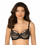 Biustonosze - RÓŻA Zulaj Biustonosz półusztywniany CZARNY r. 85D - miniaturka - grafika 1