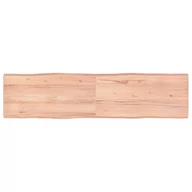 Meble modułowe i akcesoria - vidaXL Blat stołu, jasny brąz, 160x40x6 cm, dąb z naturalną krawędzią - miniaturka - grafika 1