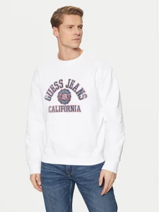 Guess Jeans Bluza M5RQ40 KCPR1 Biały Regular Fit - Bluzy męskie - miniaturka - grafika 1