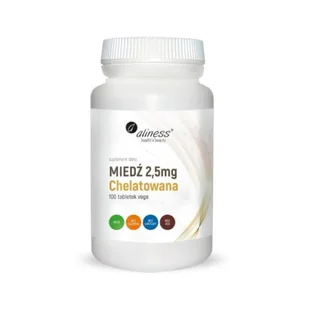 MedicaLine ALINESS Miedź chelatowana 2,5 mg 100 tabl - Suplementy naturalne - miniaturka - grafika 1