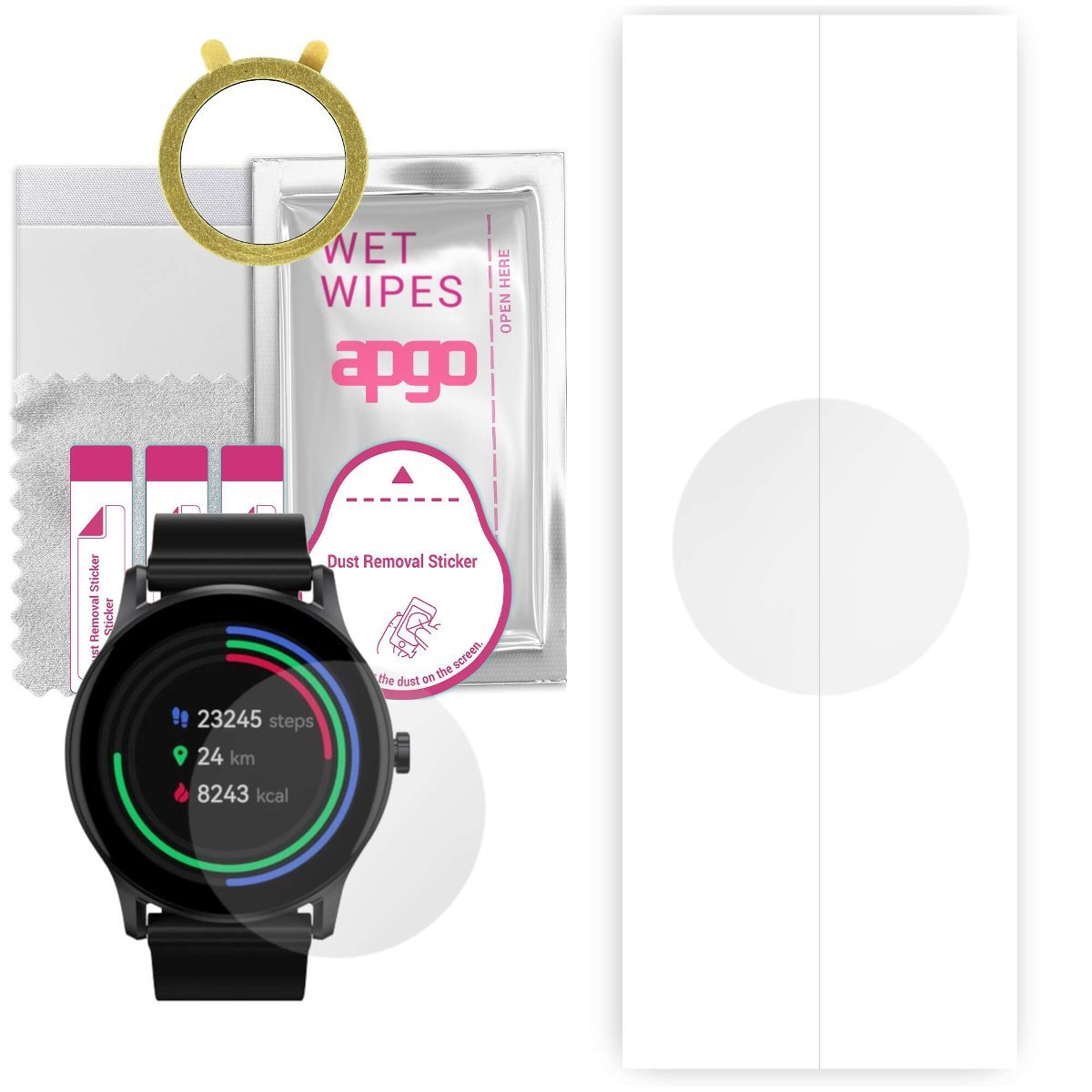 1x Folia hydrożelowa do Haylou GS - apgo Smartwatch Hydrogel Protection Ochrona na ekran smartwatcha