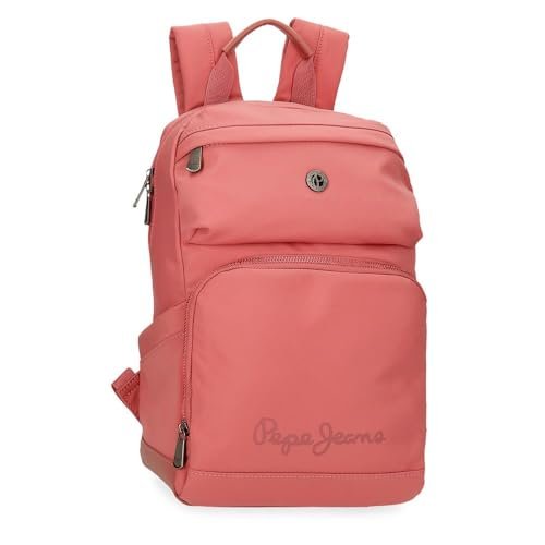 Pepe Jeans Corin Plecak na Laptopa 15,6 cala Różowy 25 x 37 x 10 cm Poliester i PU 9,25 l by Joumma Bags, Różowy kolor, Talla única, plecak na laptopa