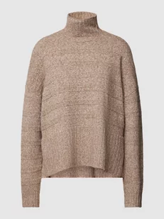 Sweter z dzianiny ze stójką model ‘Doffy’ - Swetry damskie - miniaturka - grafika 1