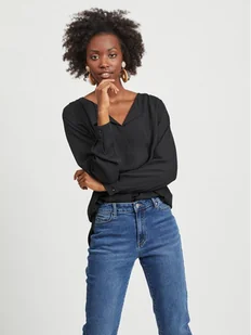 Vila Koszula Lucy 14044253 Czarny Relaxed Fit - Koszule damskie - miniaturka - grafika 1