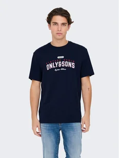 Only & Sons T-Shirt Lenny 22028593 Granatowy Regular Fit - Koszulki męskie - miniaturka - grafika 1