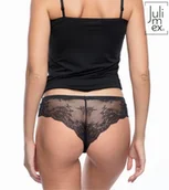 Majtki damskie - FIGI JULIMEX TANGA WILD HEARTS (kolor czarny, rozmiar XL) - miniaturka - grafika 1