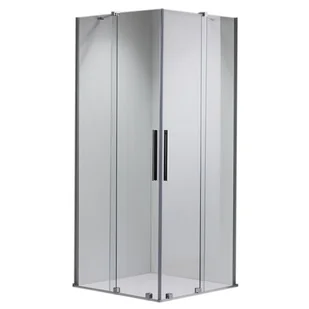 Hydrosan Kabina prysznicowa drzwi rozsuwane od rogu szkło 8 mm 90x90 cm ASTRA-CH-A-90X2+D - Kabiny prysznicowe - miniaturka - grafika 1