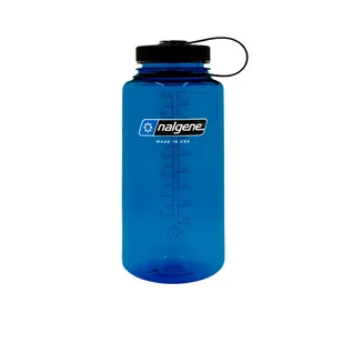 Butelka Nalgene Wide Mouth 1 l niebieska z szerokim wlewem - Shakery i bidony sportowe - miniaturka - grafika 1