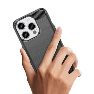 Etui Carbon Case do iPhone 15 Pro elastyczny czarny - Etui i futerały do telefonów - miniaturka - grafika 9