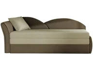 Sofy i kanapy - nabbi Sofa rozkładana Arco L - beż/brąz - miniaturka - grafika 1