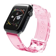 Etui i futerały do telefonów - Strap Light silikonowa opaska pasek bransoleta bransoletka do zegarka Watch 6 / 5 / 4 / 3 / 2 / SE (40mm / 38mm) czerwony - miniaturka - grafika 1