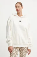 Bluzy damskie - The North Face bluza Essential Hoodie damska kolor beżowy z kapturem gładka NF0A89ENQLI1 - miniaturka - grafika 1