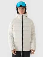 Kurtki męskie - 4F Kurtka zimowa puchowa 4FPRO z wypełnieniem naturalnym i membraną Pertex 20000/20000 męska - biała S - miniaturka - grafika 1