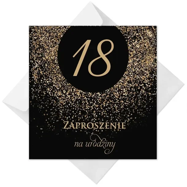 Zaproszenia na 18 Urodziny osiemnastk Koperta NC15