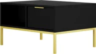 Ławy i stoliki kawowe - Stolik kawowy AUSTIN 80x60 czarny/złoty - miniaturka - grafika 1