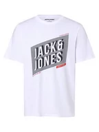 Koszulki męskie - Jack & Jones - T-shirt męski  JJNet, biały - miniaturka - grafika 1