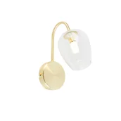 Lampy ścienne - QAZQA Inteligentna lampa ścienna złota ze szkłem włącznie z WiFi G9 - Elien - miniaturka - grafika 1