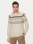 Swetry męskie - Guess Sweter M4PR59 Z3LQ0 Beżowy Regular Fit - miniaturka - grafika 1