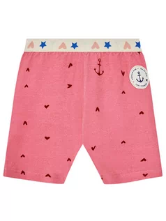 Spodnie i spodenki dla dziewczynek - Femi Stories Legginsy Susi Różowy Slim Fit - grafika 1