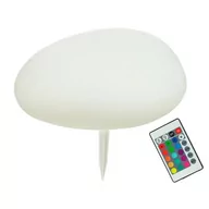 Lampy ogrodowe - Lampa solarna LED RGB ⌀40 cm biała - miniaturka - grafika 1