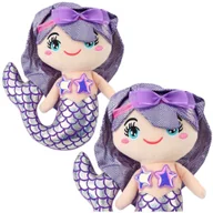 Maskotki i pluszaki - Pluszowa Syrenka Przytulanka Holograficzny Ogon Fioletowa 25cm LEAN Toys - miniaturka - grafika 1