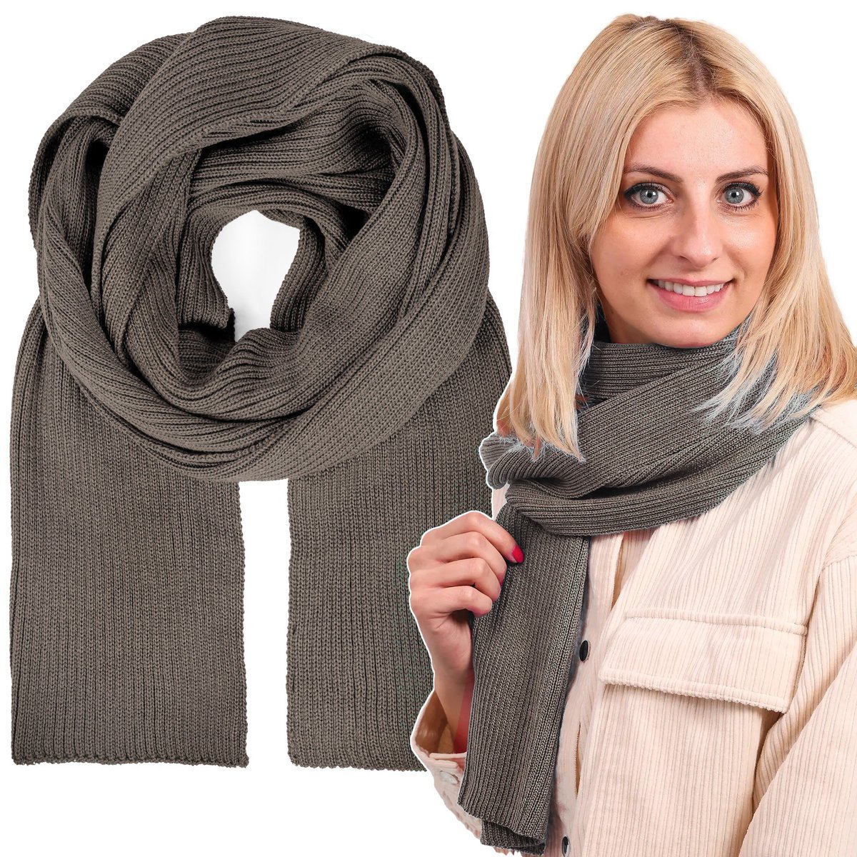 Szalik damski MOLTI MELY mocca