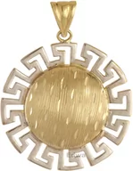 Wisiorki - Zawieszka złota Słońce z greckim motywem pr.585 - miniaturka - grafika 1