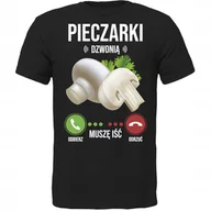 Koszulki męskie - KOSZULKA PIECZARKI DZWONIĄ MUSZĘ IŚĆ SUPER PREZENT - miniaturka - grafika 1