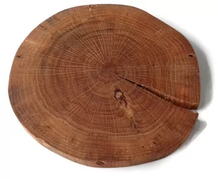 Plaster drewna Dąb bez kory OLEJOWANY szlifowany 14-20 cm / 2 cm z pęknięciem - Obrusy i serwetki - miniaturka - grafika 1