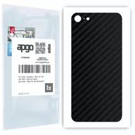 Folie ochronne do telefonów - Folia naklejka skórka strukturalna na TYŁ do Apple iPhone 7 -  Carbon Czarny - apgo SKINS - miniaturka - grafika 1