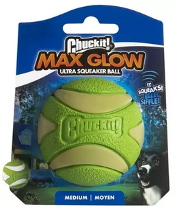 Chuckit! Max Glow Ultra Squeaker Ball Medium [43142] - Zabawki dla psów - miniaturka - grafika 1