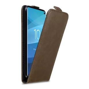 Pokrowiec Do Samsung Galaxy S10 4G w Etui BRĄZOWA KAWA  Flip Case Cover Obudowa Ochronny Cadorabo - Etui i futerały do telefonów - miniaturka - grafika 1