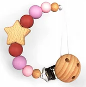 Akcesoria do smoczków - Zawieszka do smoczka dla dziecka ręcznie robiona w eko pudełku na prezent - miniaturka - grafika 1