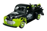 Samochody i pojazdy dla dzieci - MAISTO 1948 FORD F-1 PICKUP + 1948 HARLEY-DAVIDSON FL PANHEAD 1:24 32171 - miniaturka - grafika 1