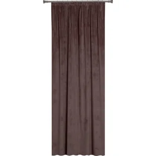 Zasłona z taśmą VELUTTO 140 x 260 cm, kolor brązowy - Zasłony - miniaturka - grafika 1