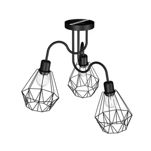 Luminex Bergen 309 plafon lampa sufitowa 3x60W E27 czarny - Lampy sufitowe - miniaturka - grafika 5