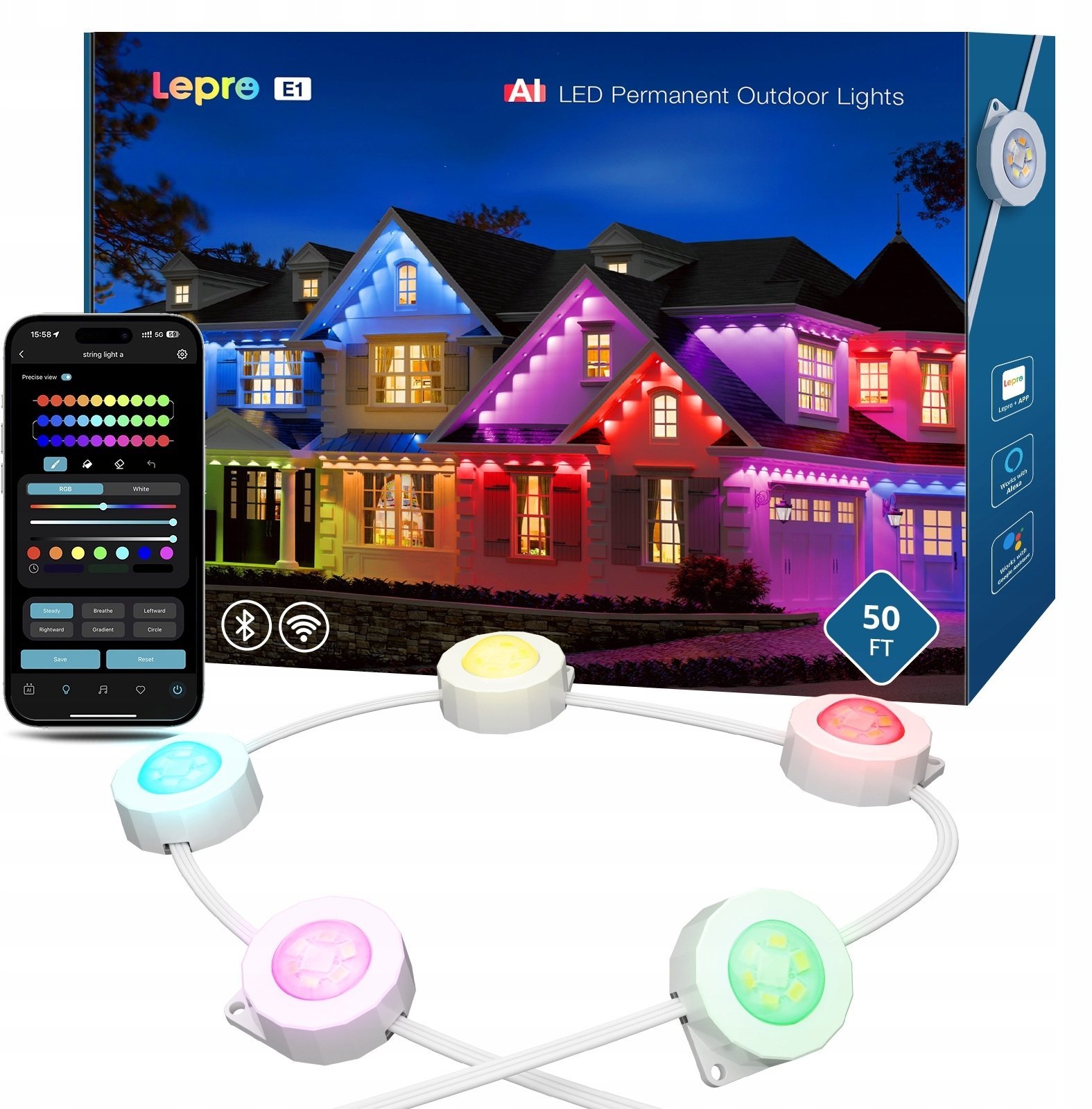Nanoleaf Lampa zewnętrzna Lepro E1-30